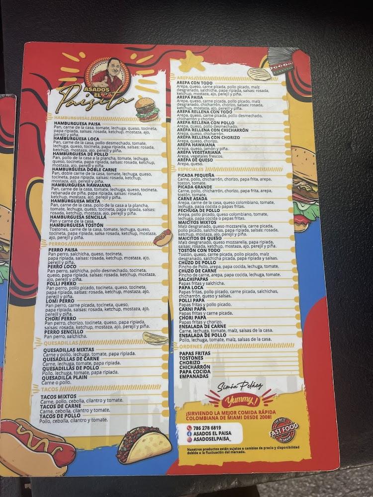 Asados El Paisita Foodtruck Menu image 3